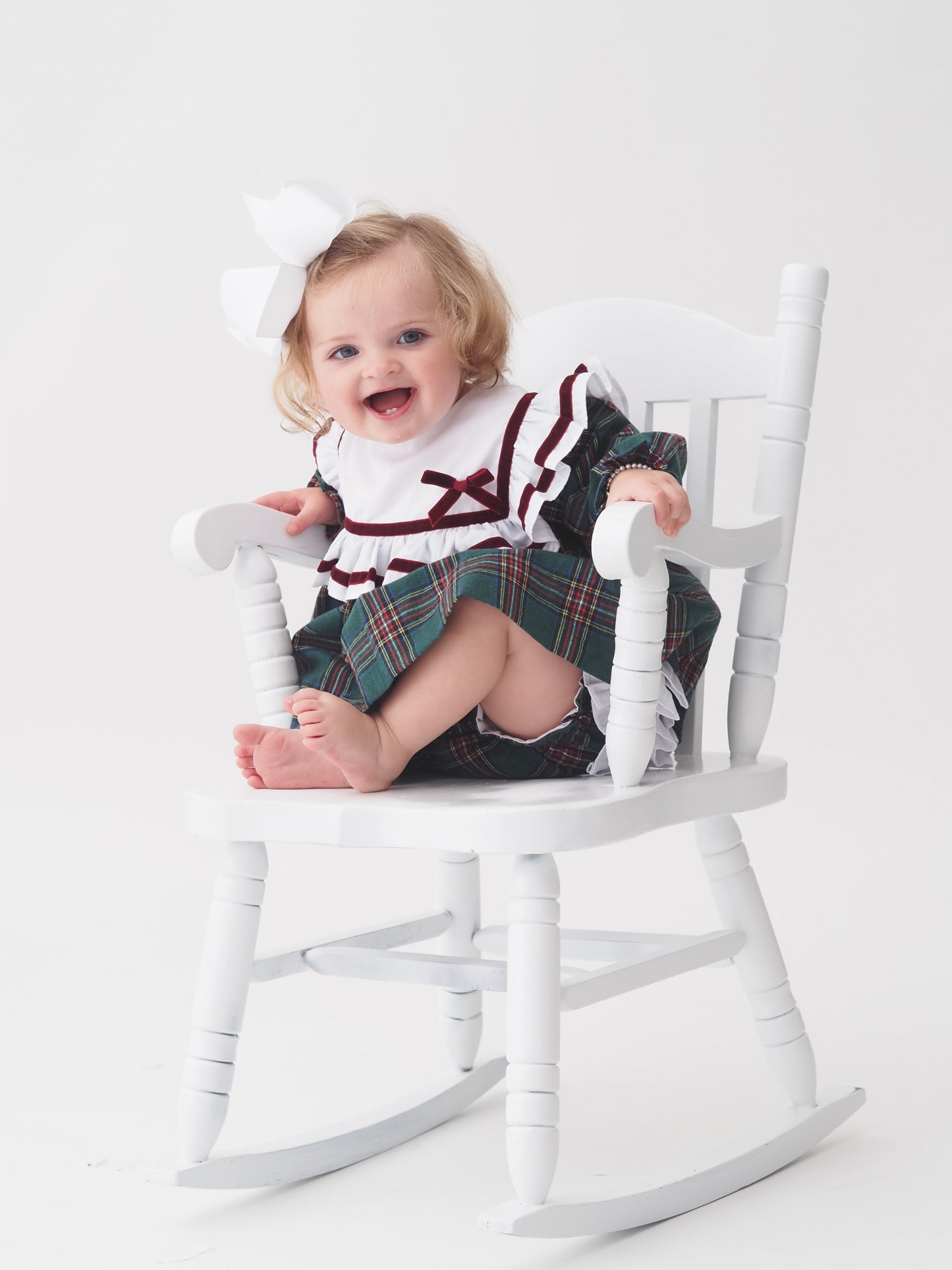 Green Tartan Bloomer Set