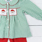 Smocked Santa Girls Pant Set