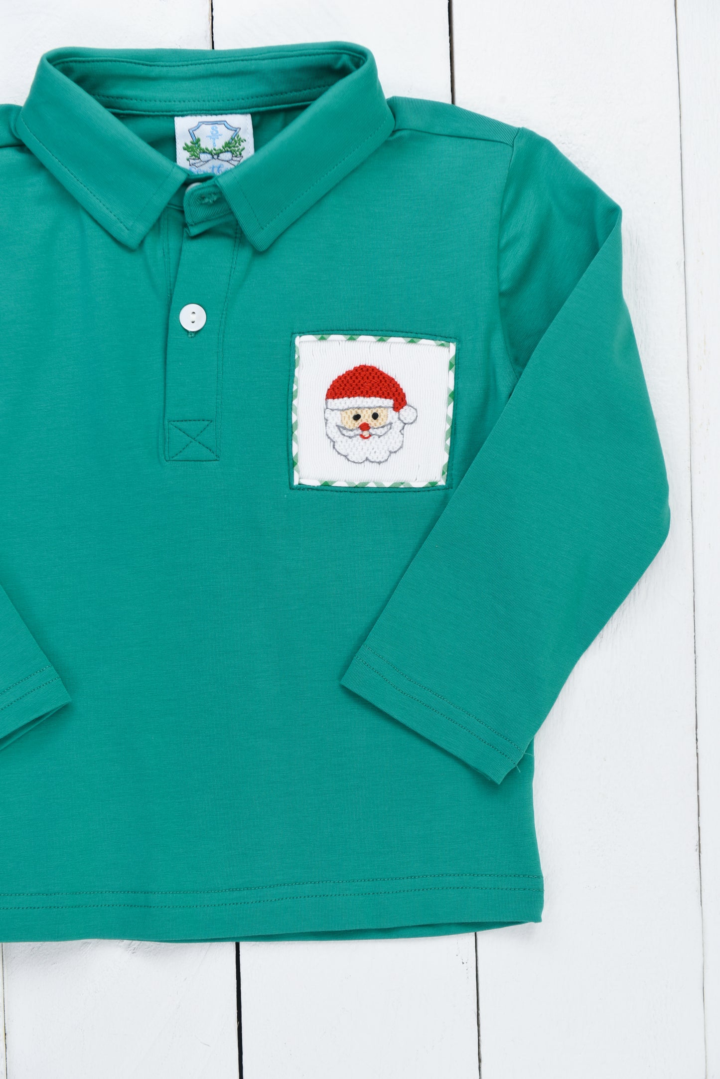 Smocked Santa Shirt Only