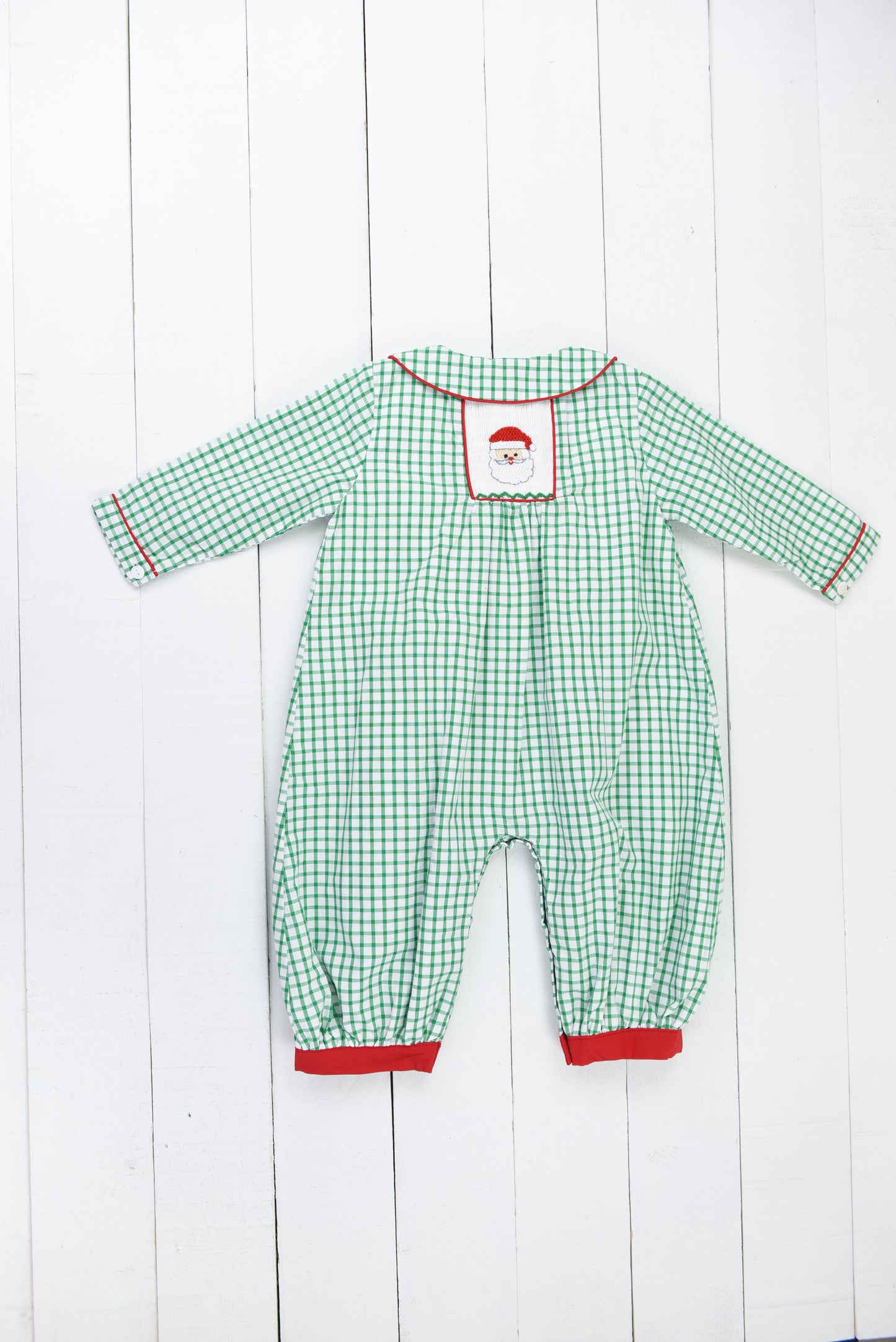 Smocked Santa Boy Romper