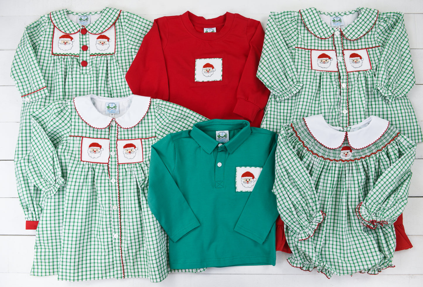 Smocked Santa Shirt Only