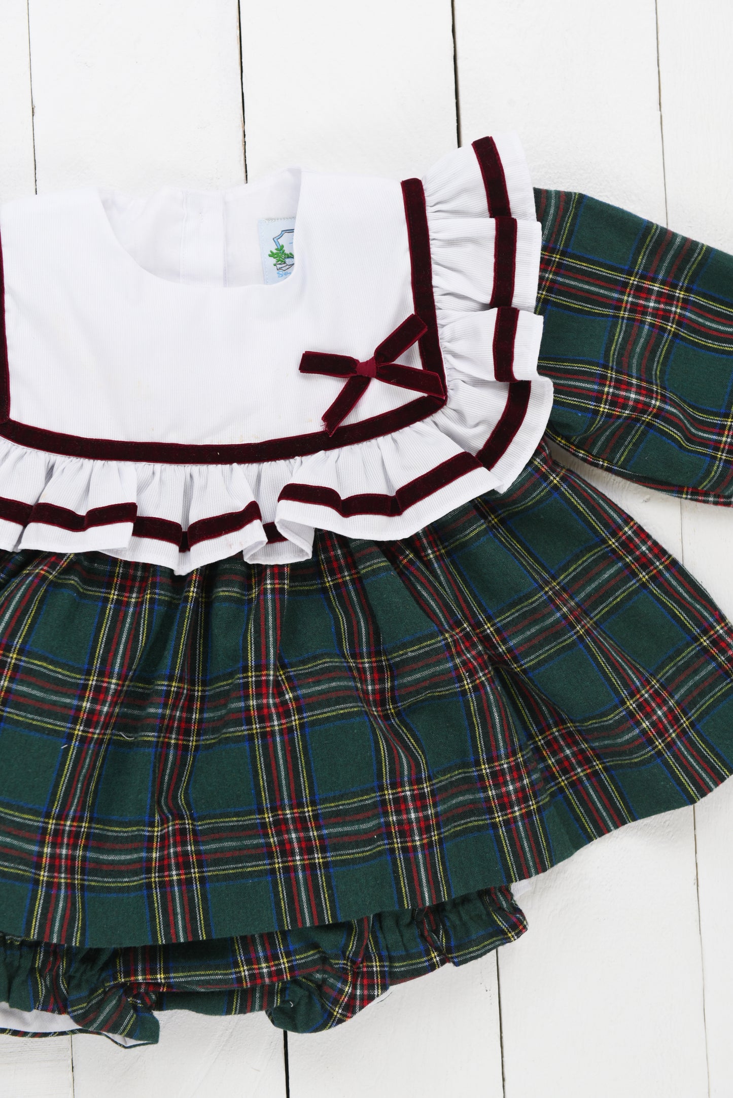 Green Tartan Bloomer Set