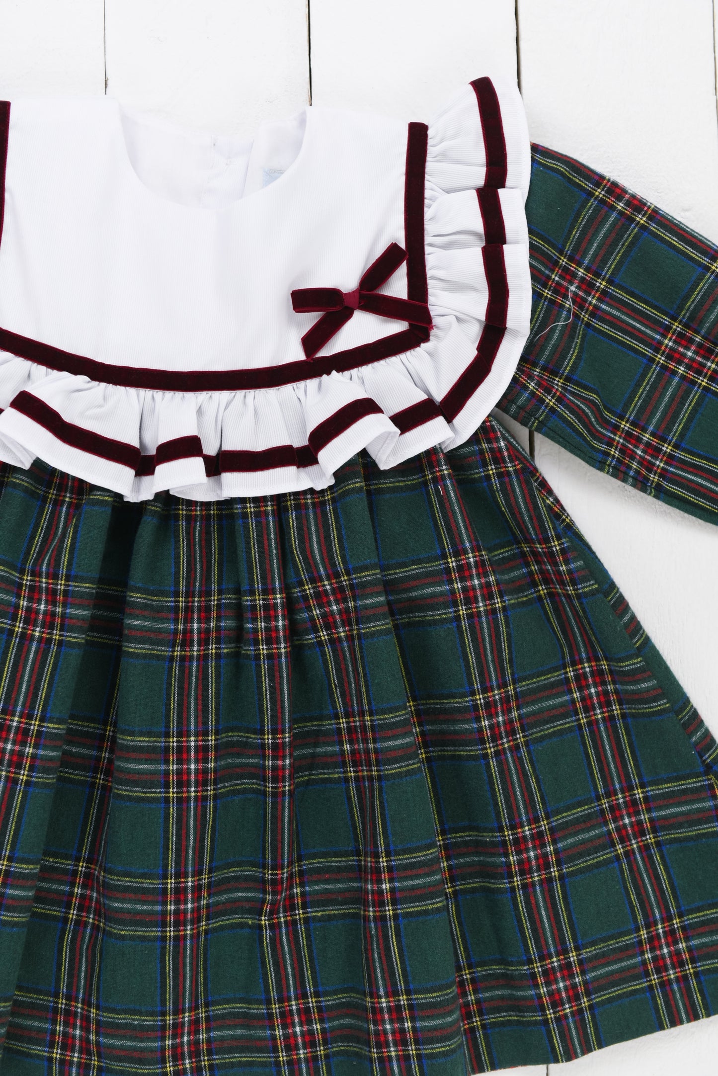 Maroon & Green Tartan Dress