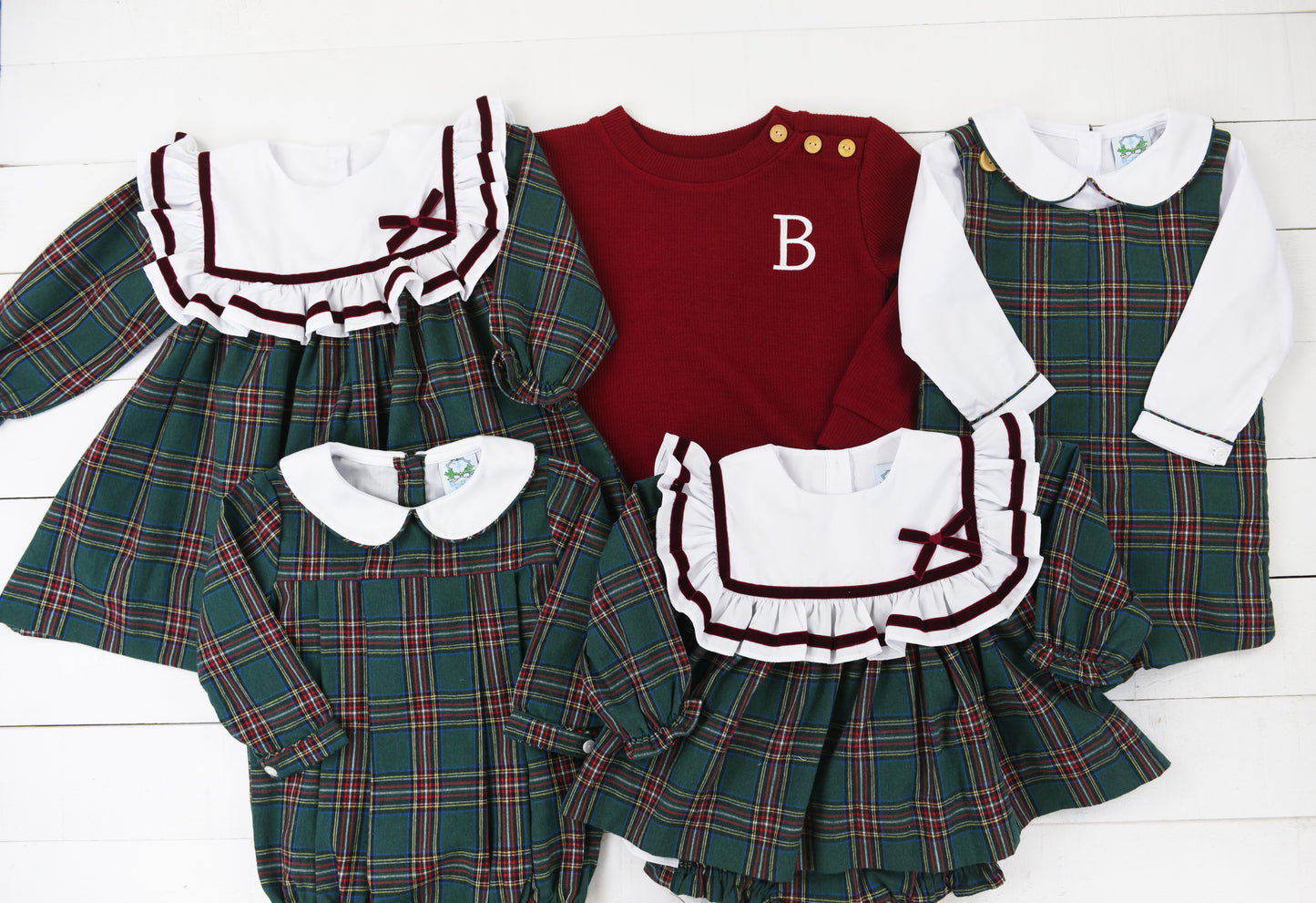 Maroon & Green Tartan Boys Bubble