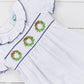 Smocked Wreath Girls Long Romper