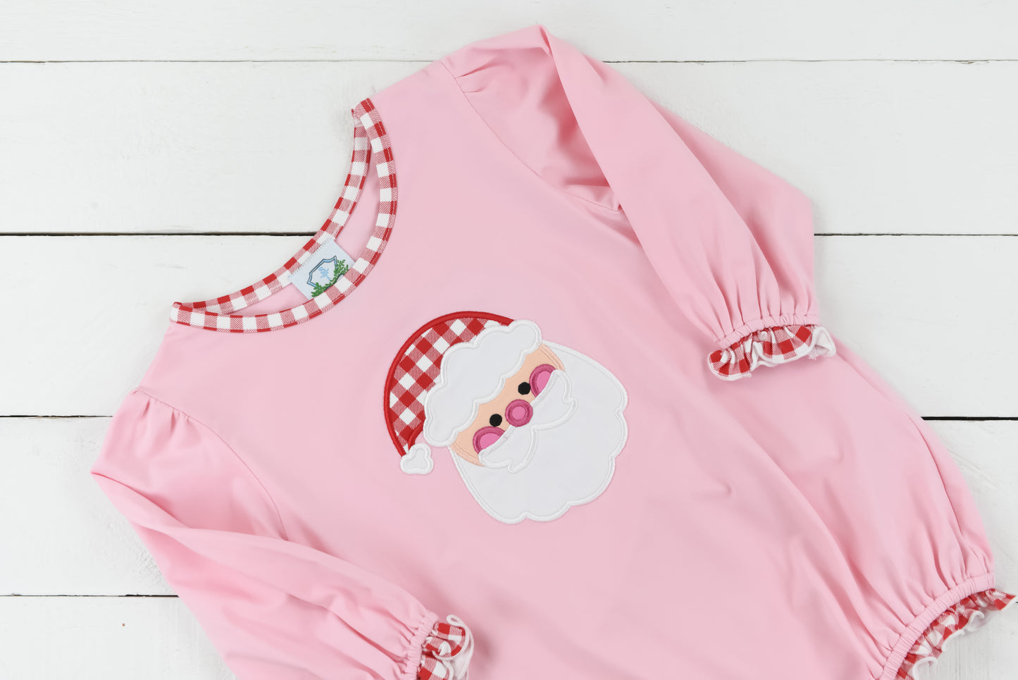 Santa Applique Pink Bubble