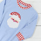 Santa Applique Blue Bubble