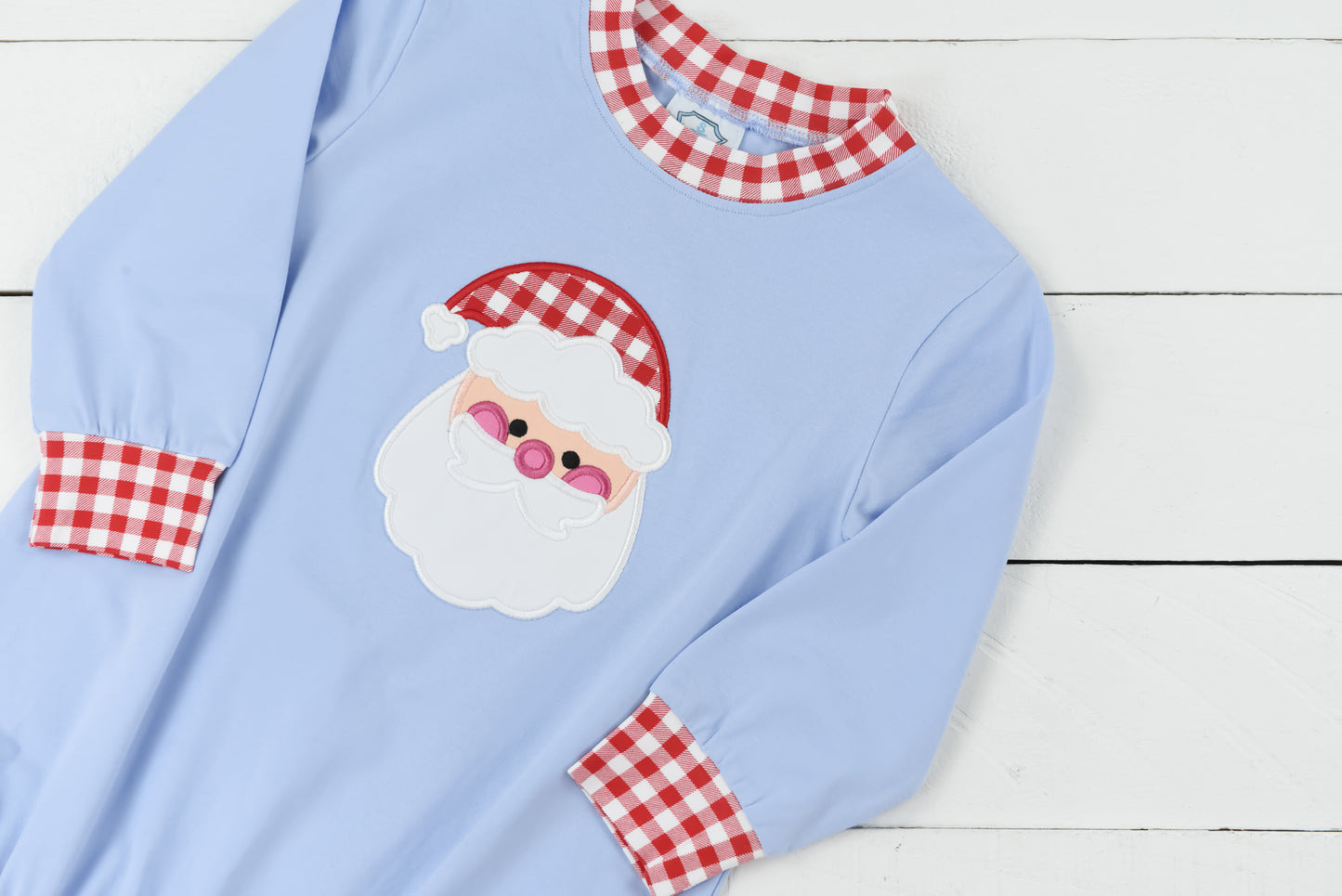 Santa Applique Blue Bubble