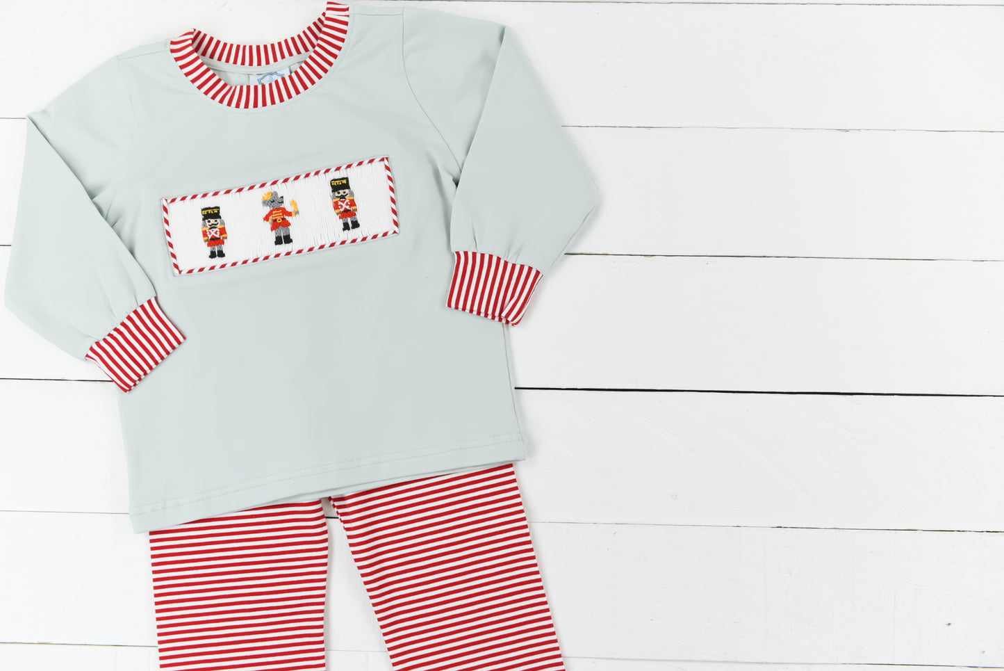 Smocked Nutcracker Boys Pant Set