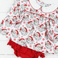 Red Santa Printed Bloomer Set