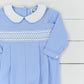 Blue Classic Smocked Boys Long Romper