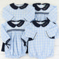 Navy Plaid Girls Bubble