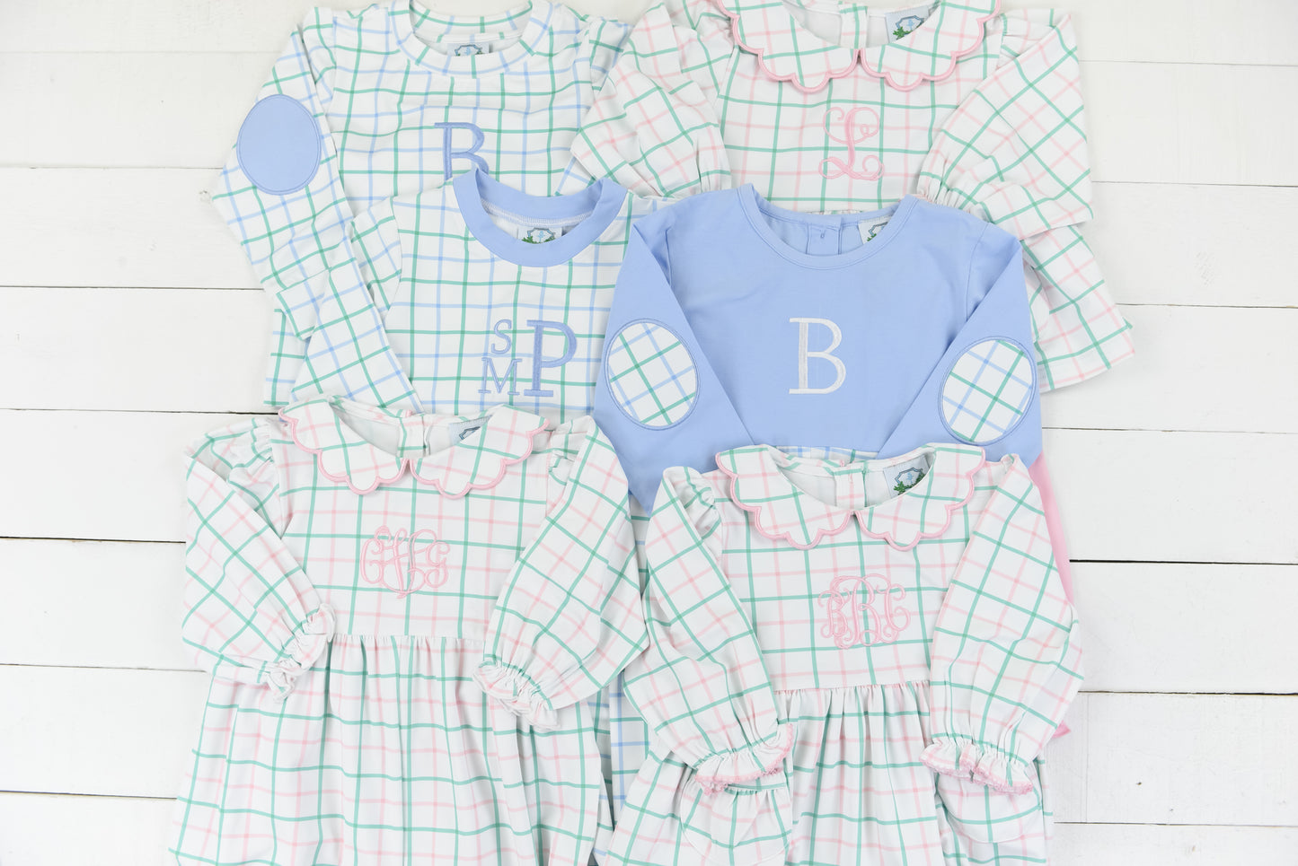 Winter Plaid Boys Long Romper