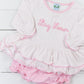 Pink Chainstitch Big Sister Bloomer Set