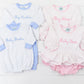 Pink Chainstitch Big Sister Bloomer Set