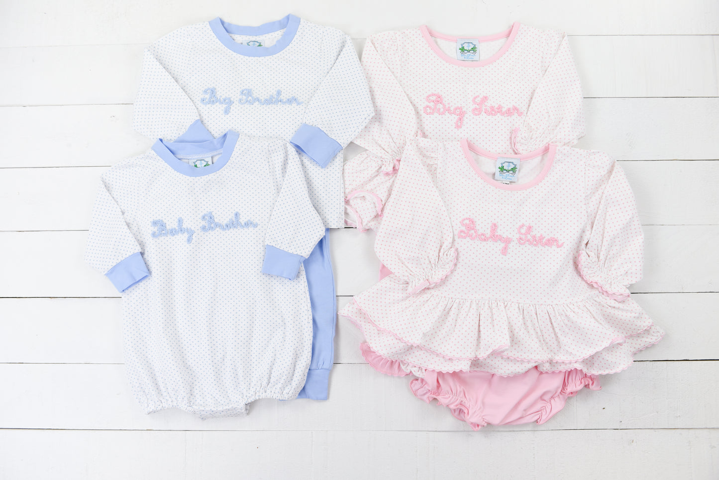 Pink Chainstitch Big Sister Bloomer Set