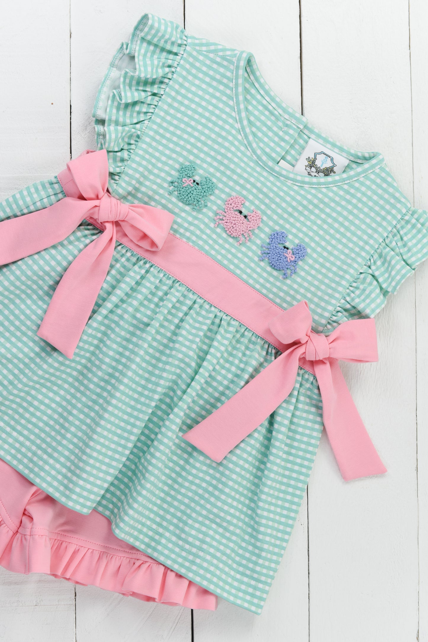 Colorful Crabs Girls Short Set