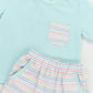 PO99: Mint and Pastel Stripes Boy Short Set