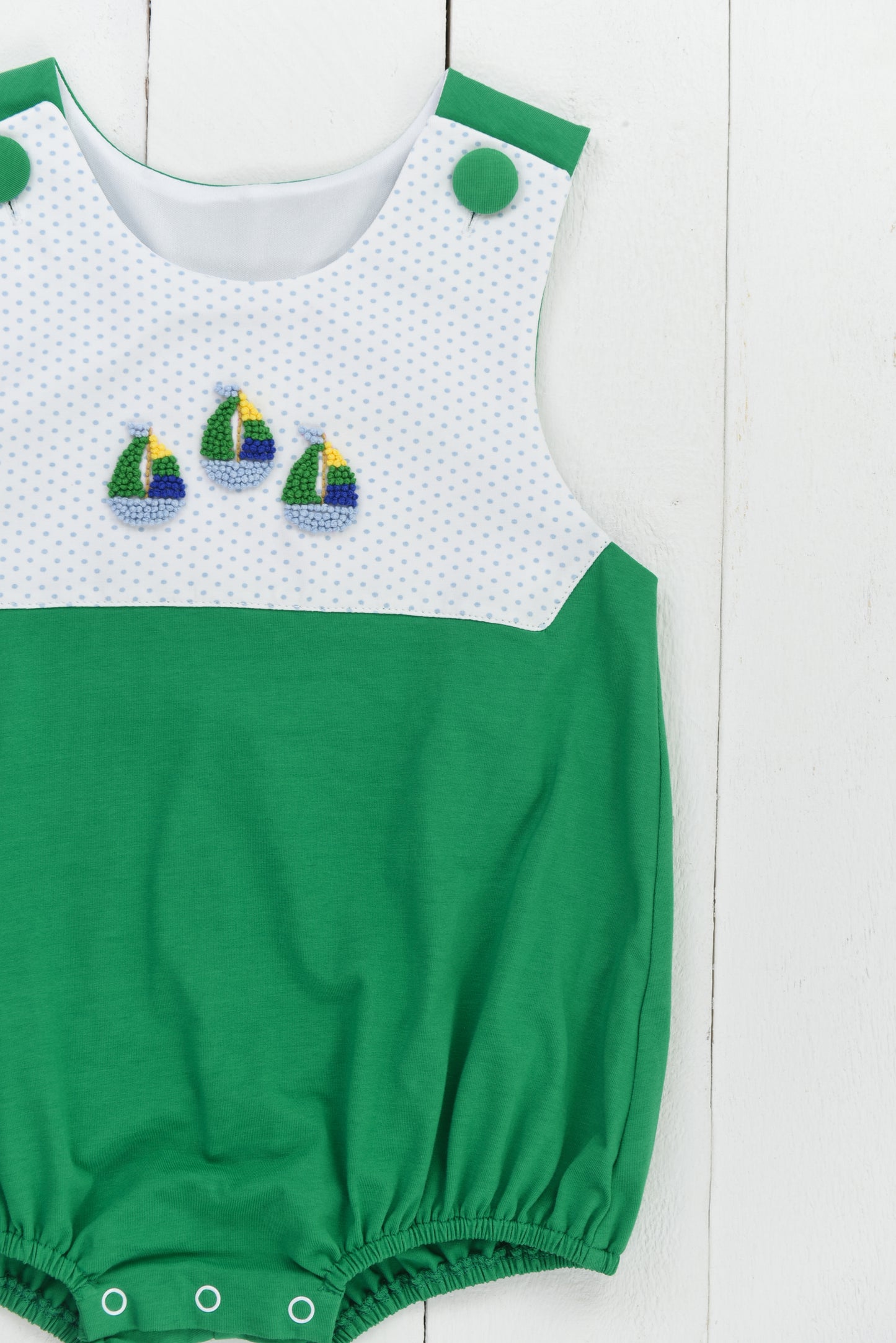 French Knot Sailboat Boy Bubble