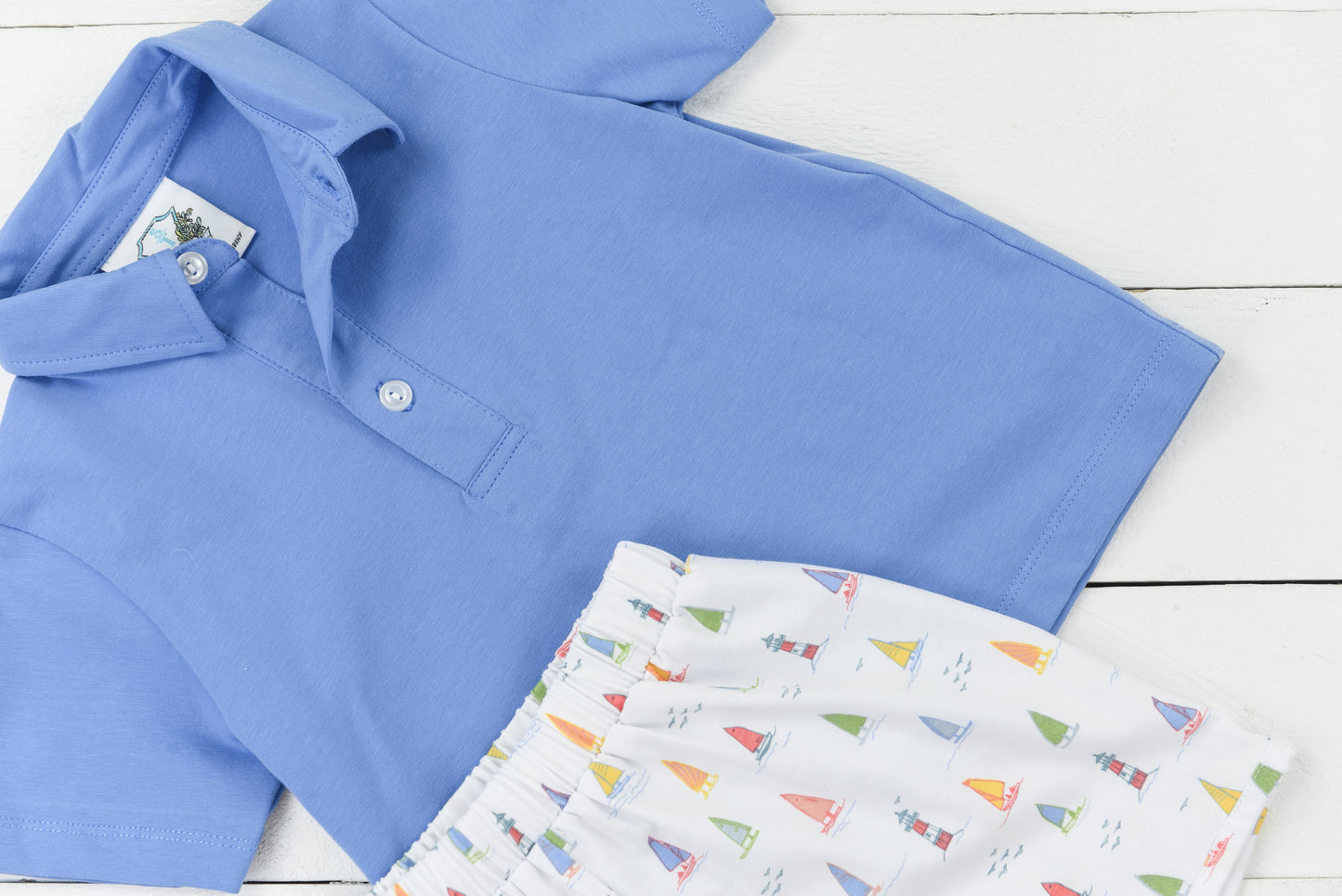 PO99: Tiny Sails Polo Short Set