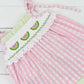 Smocked Watermelon Girl Short Set
