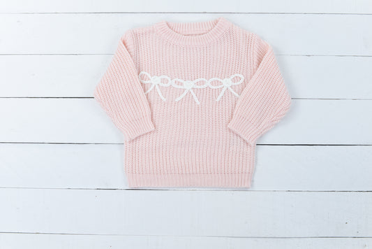 Light Pink Bow Sweater