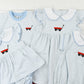 Little Red Wagon Knit Short Set