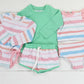 Stripe Longsleeve 1pc Swimsuit