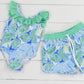 Floral 1pc Ruffle Swimsuit