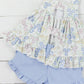 Yellow Simple Floral Short Set
