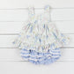 Yellow Simple Floral Bloomer Set