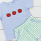French Knot Apples Boys Short Set