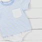 Blue Bitty Dot Diaper Set