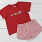 French Knot Elephant Boy Short Set