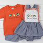 Orange and Navy Southern Saturday Short Set