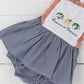 Orange and Navy Southern Saturday Skirted Bubble