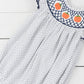 Navy Smocked Pumpkin Girl Bubble