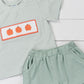 Smocked Pumpkin Boy Short Set