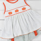 Smocked Pumpkin Girl Short Set