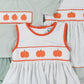 Smocked Pumpkin Girl Short Set