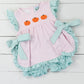 Mint Pumpkin Girl Bubble Short Set