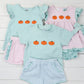Mint Pumpkin Girl Short Set