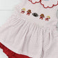 Saturday Night Lights French Knot Girls Bloomer Set -Red