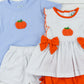 French Knot Pumpkin Boy Short Set