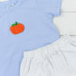 French Knot Pumpkin Boy Short Set