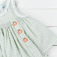 Sage Gingham Pumpkin Bubble Short Set