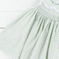 Sage Gingham and Navy Pumpkin Dress
