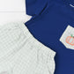 Sage Gingham and Navy Pumpkin Short Set