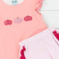 Cute & Colorful Pumpkin Knit Girls Short Set