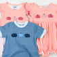 Cute & Colorful Pumpkin Knit Girls Short Set